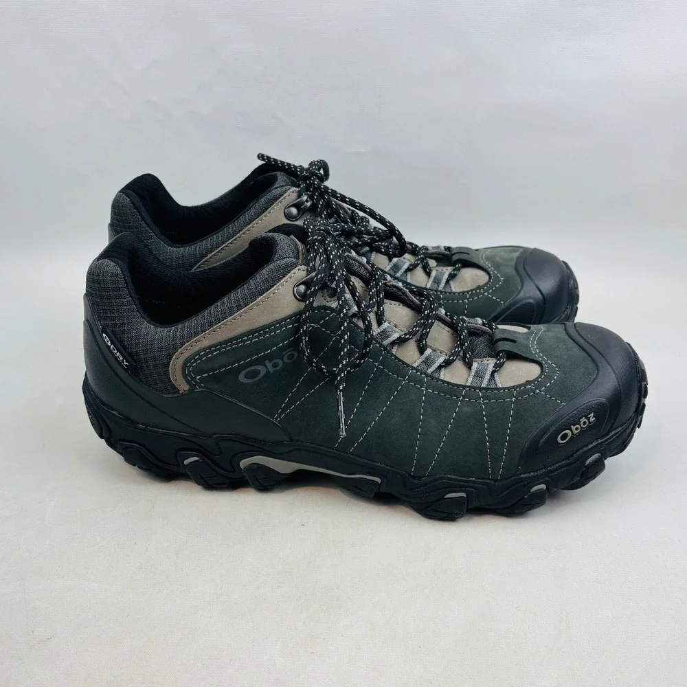 Oboz Bridger‎ Low Hiking Boot Mens 11.5 Dark Shadow Waterproof Trail Shoes 22701
